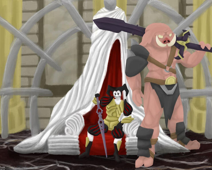 Fullbody x2 + Complex Background