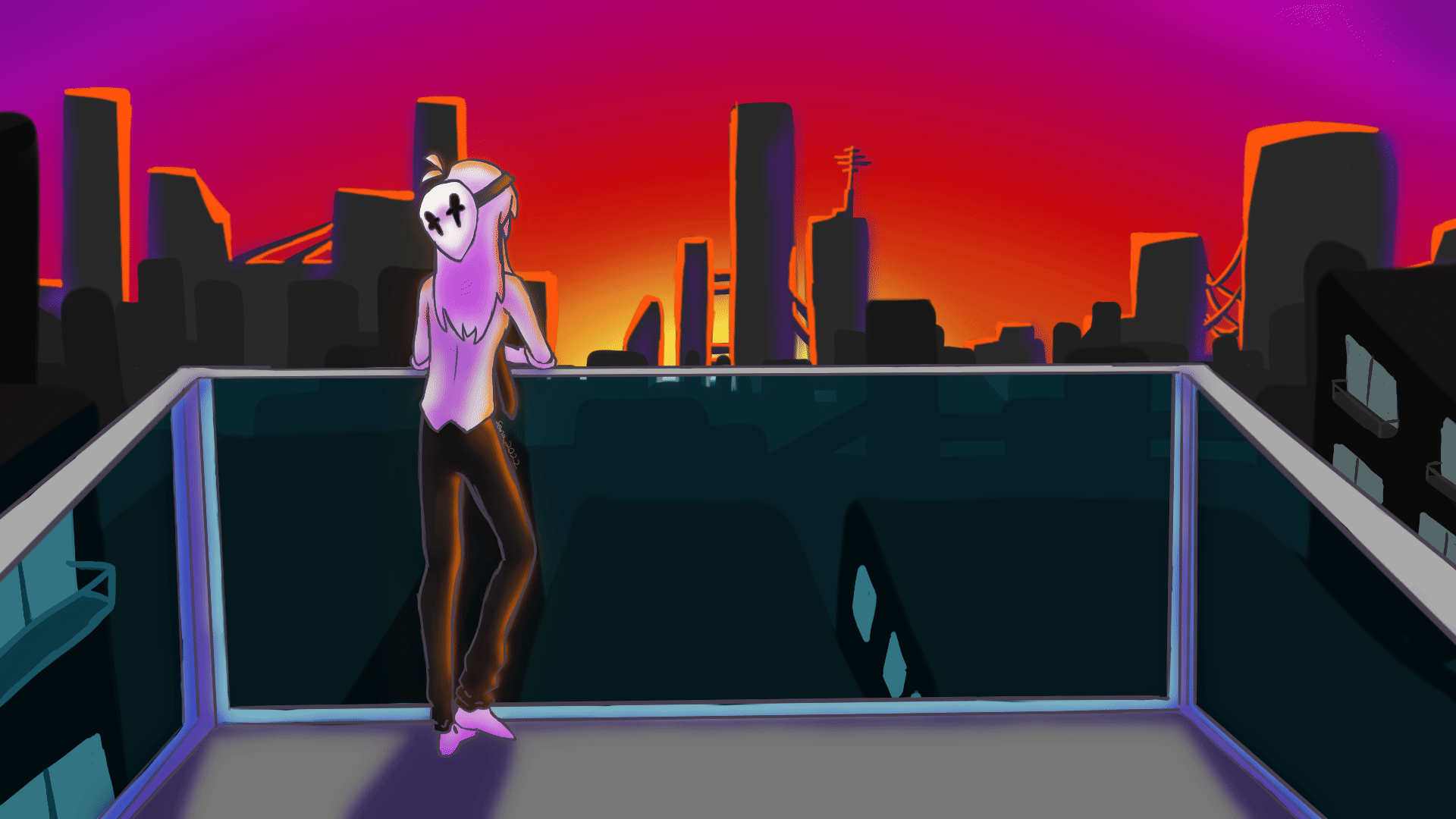 simple animation + simple bg (6 frames)